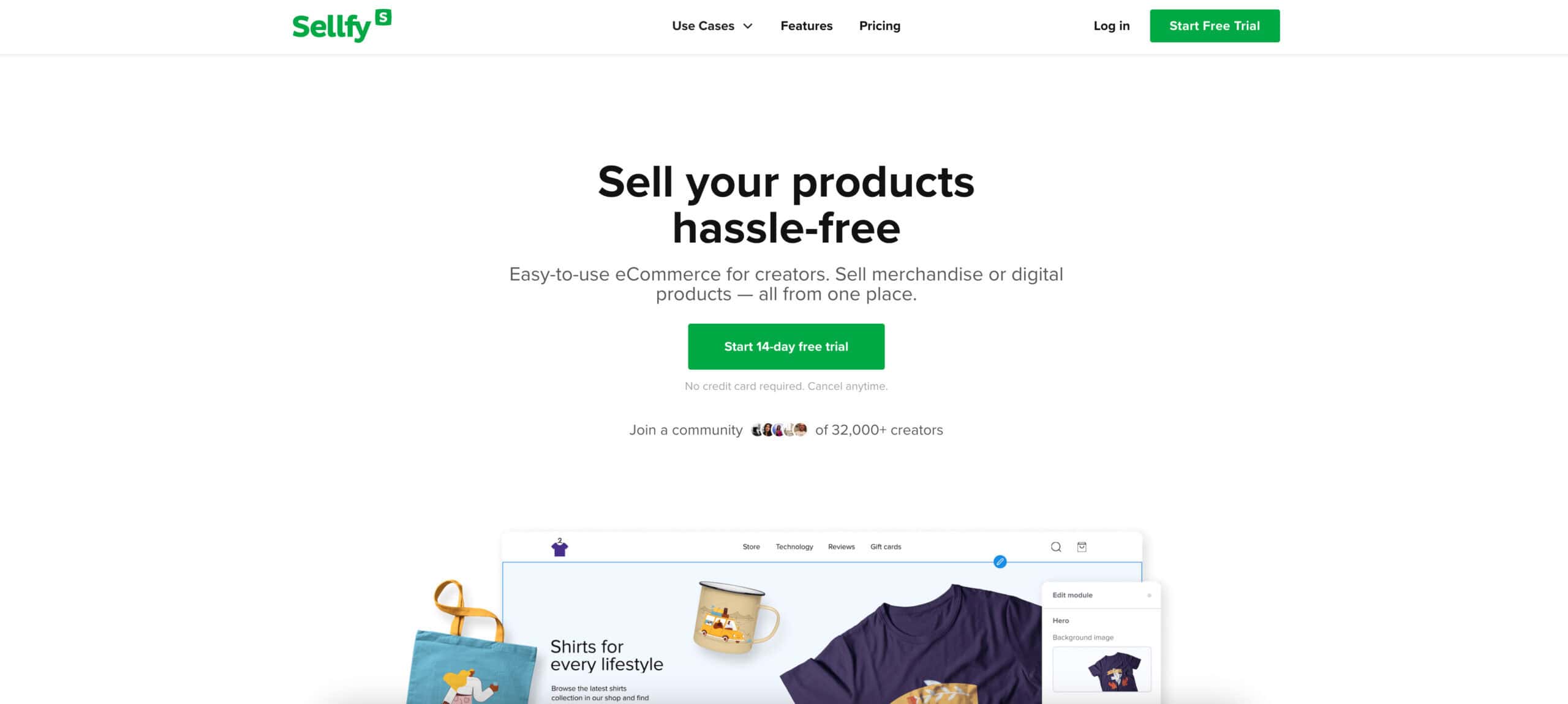 sellfy creator store platform sell digital products